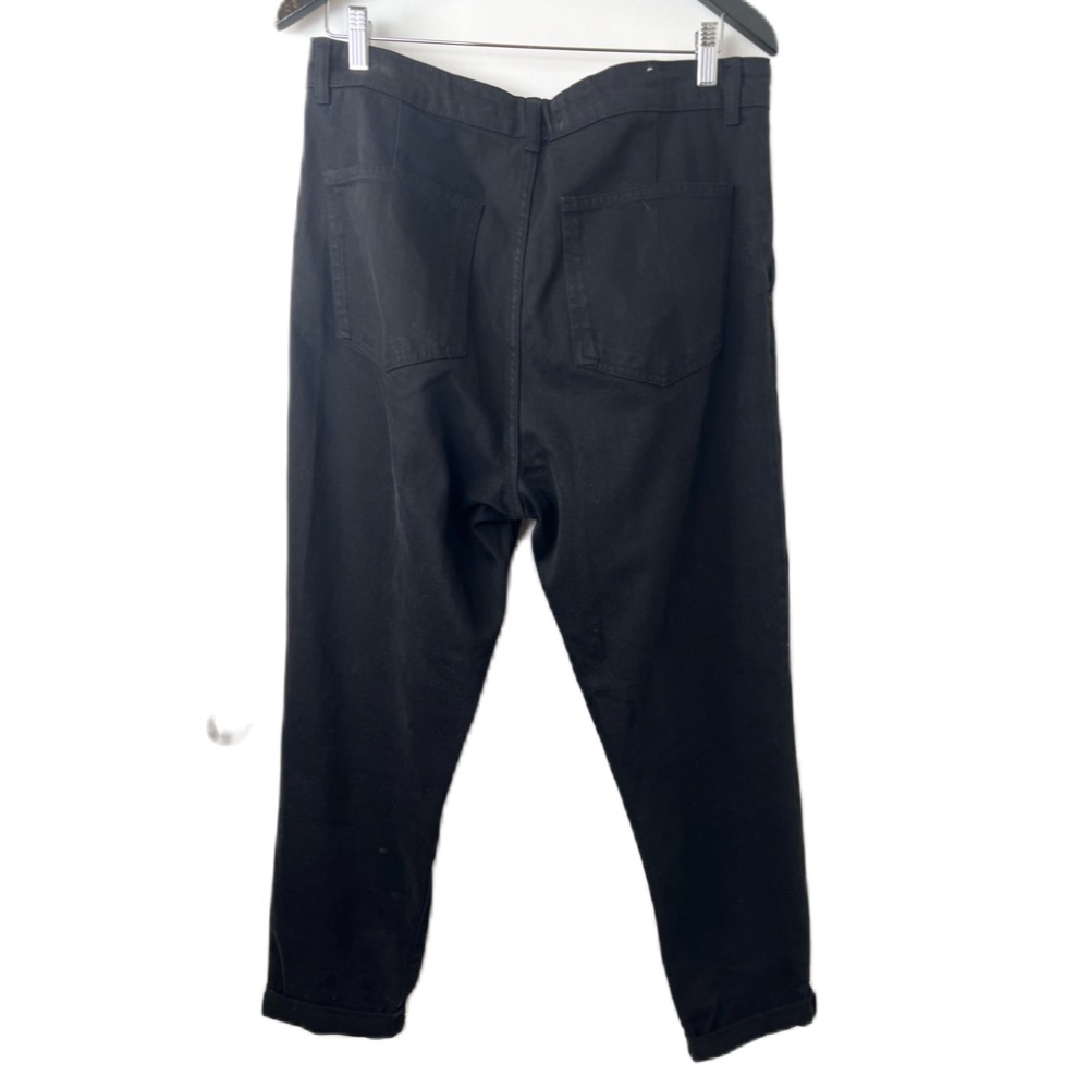 Zara High Rise Pleat Front Baggy Jean sz 34 Black Tapered Mom ADD TO A BUNDLE